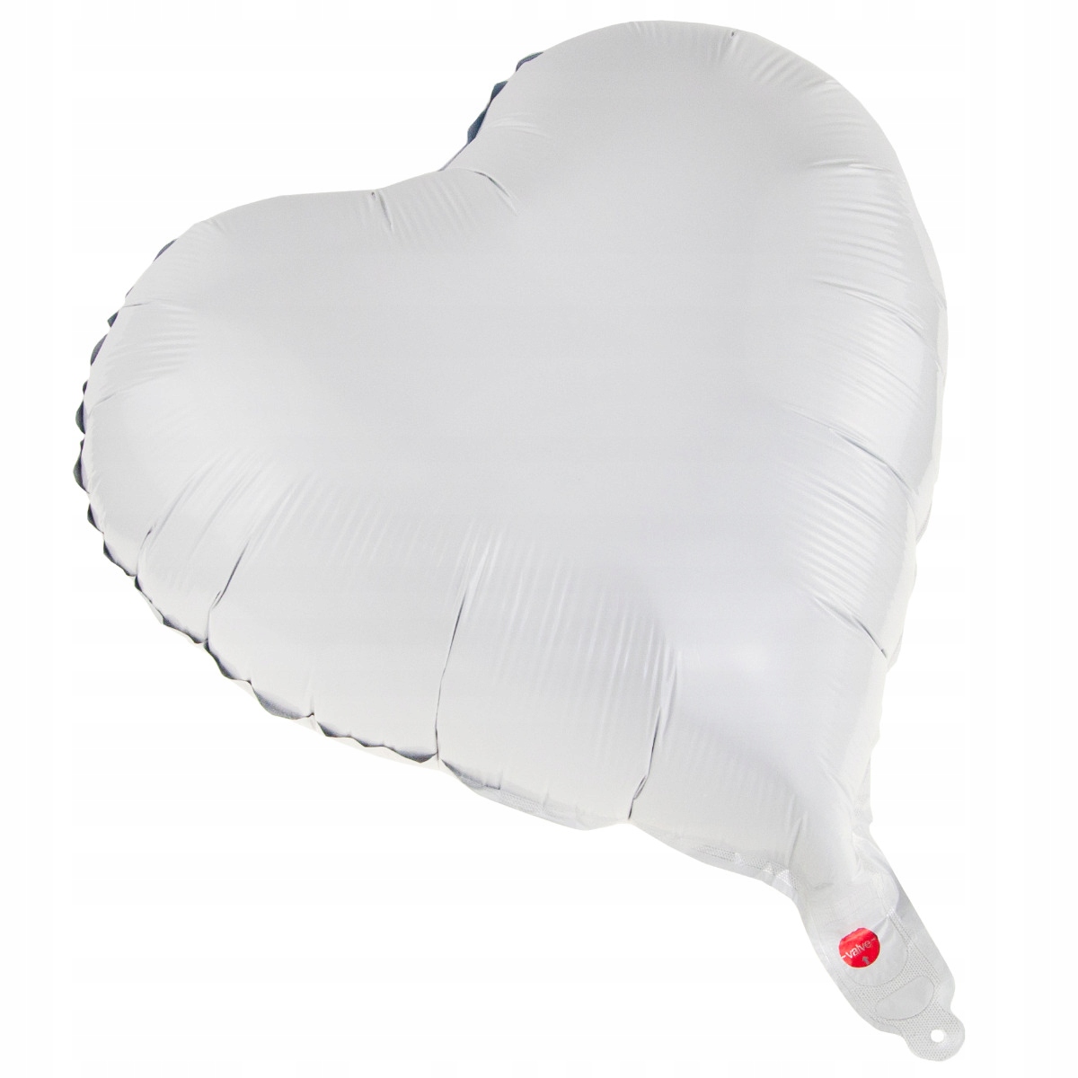 BALON FOLIOWY SERCE BIAŁY NA HEL WALENTYNKI Kształt serce