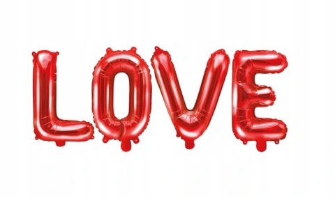 

Balon foliowy Love, 140x35cm, czerwony napis