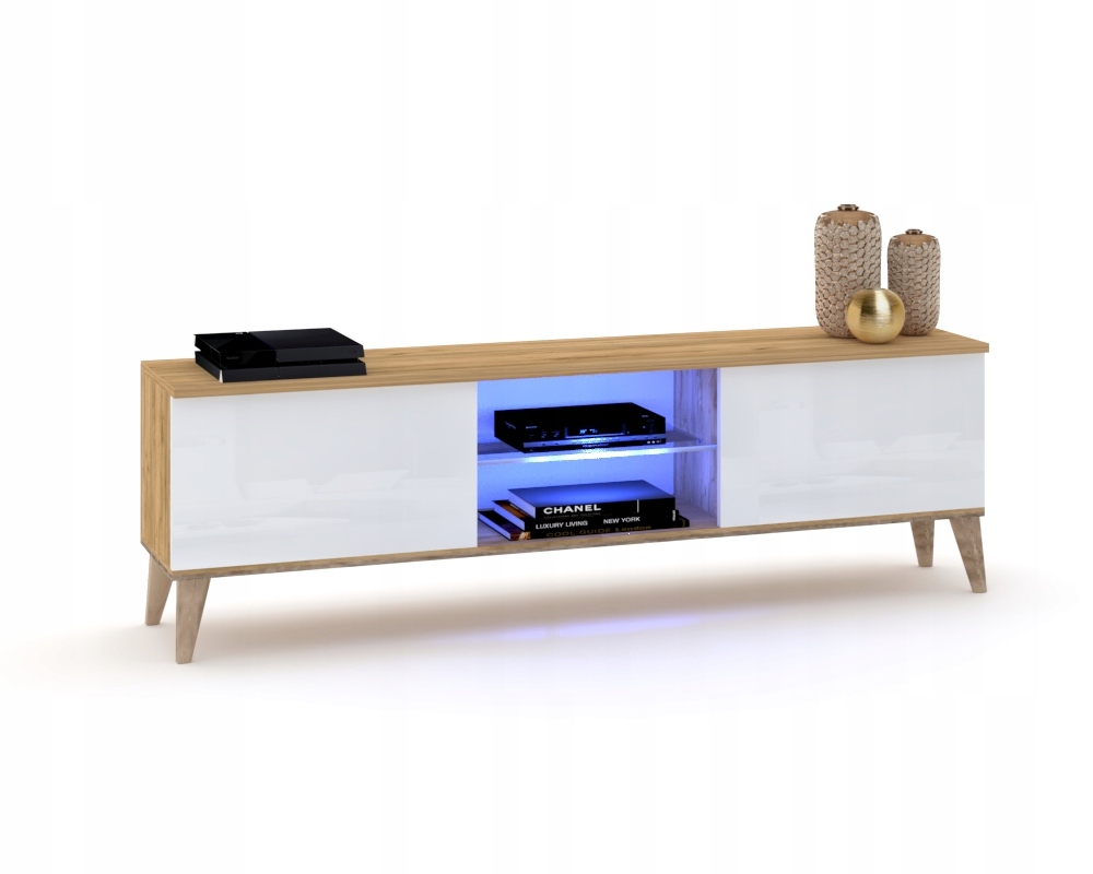 Skříňka Rtv Gloria Craft Bílý Lesk 160 Led