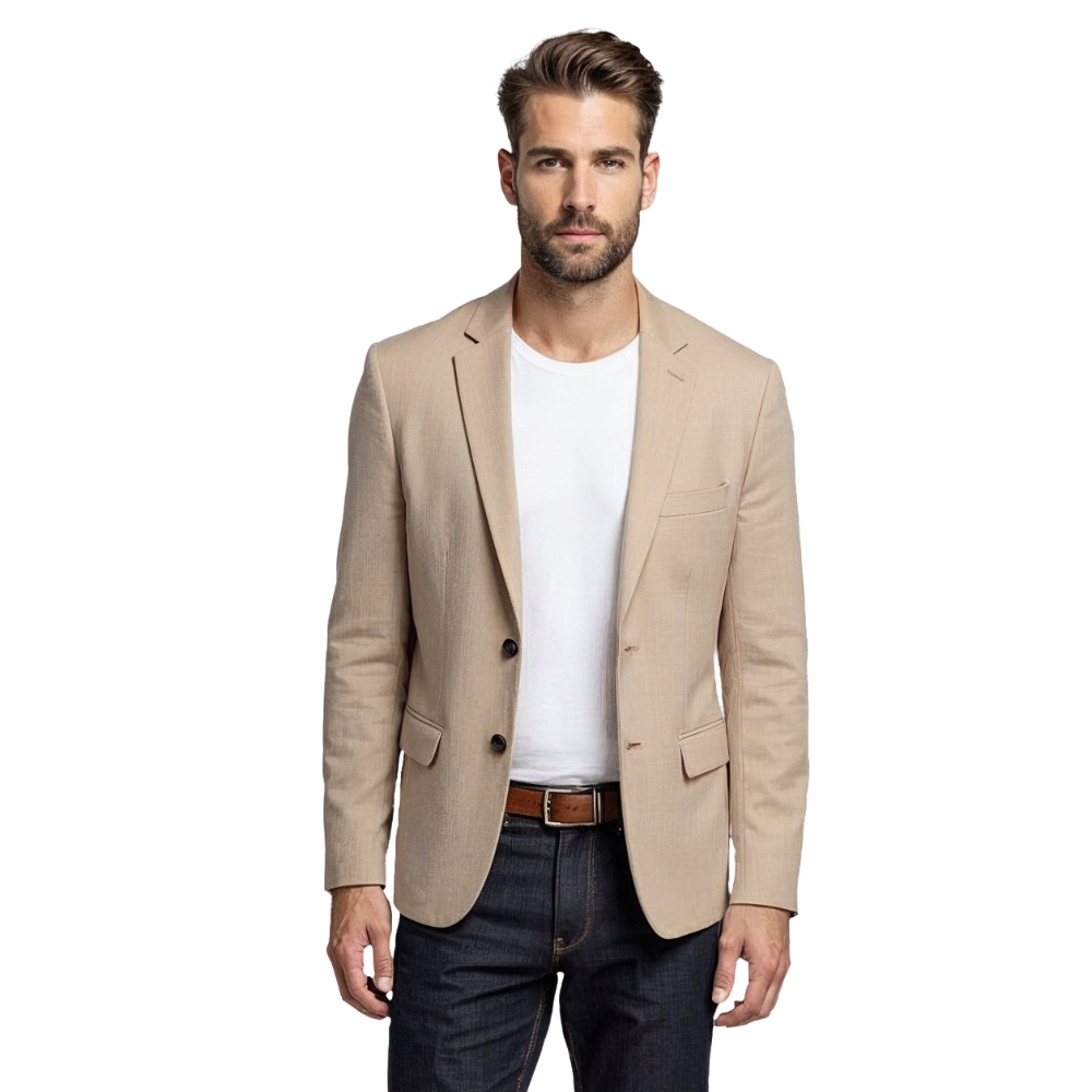 Pánská sako elegantní slim fit módní bunda Ombre OM-BLZB-0135 V2 vel. L