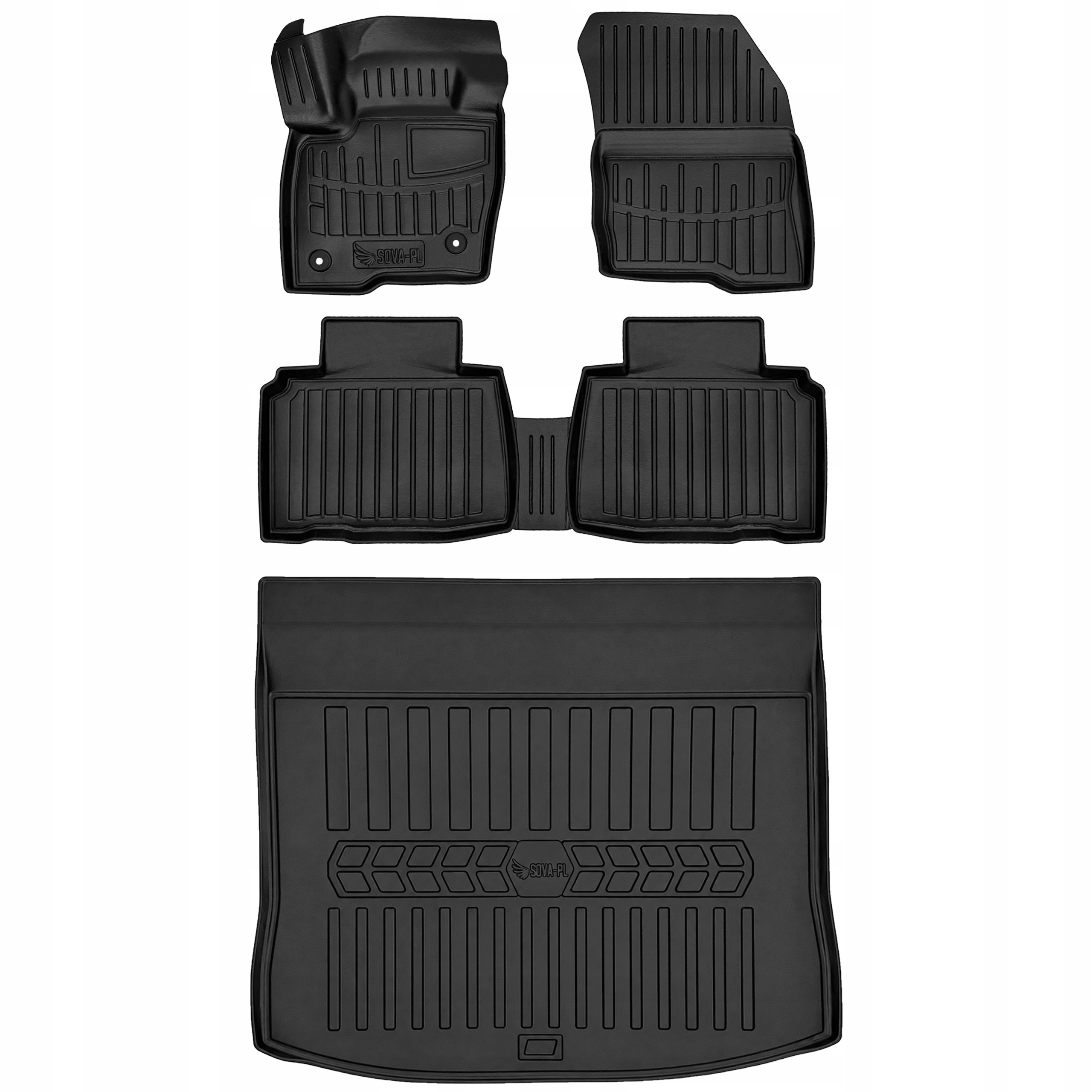 Mata do bagażnika 3D Ford Edge II CD539 (2014-2024) stopery 31 cm +Dywaniki