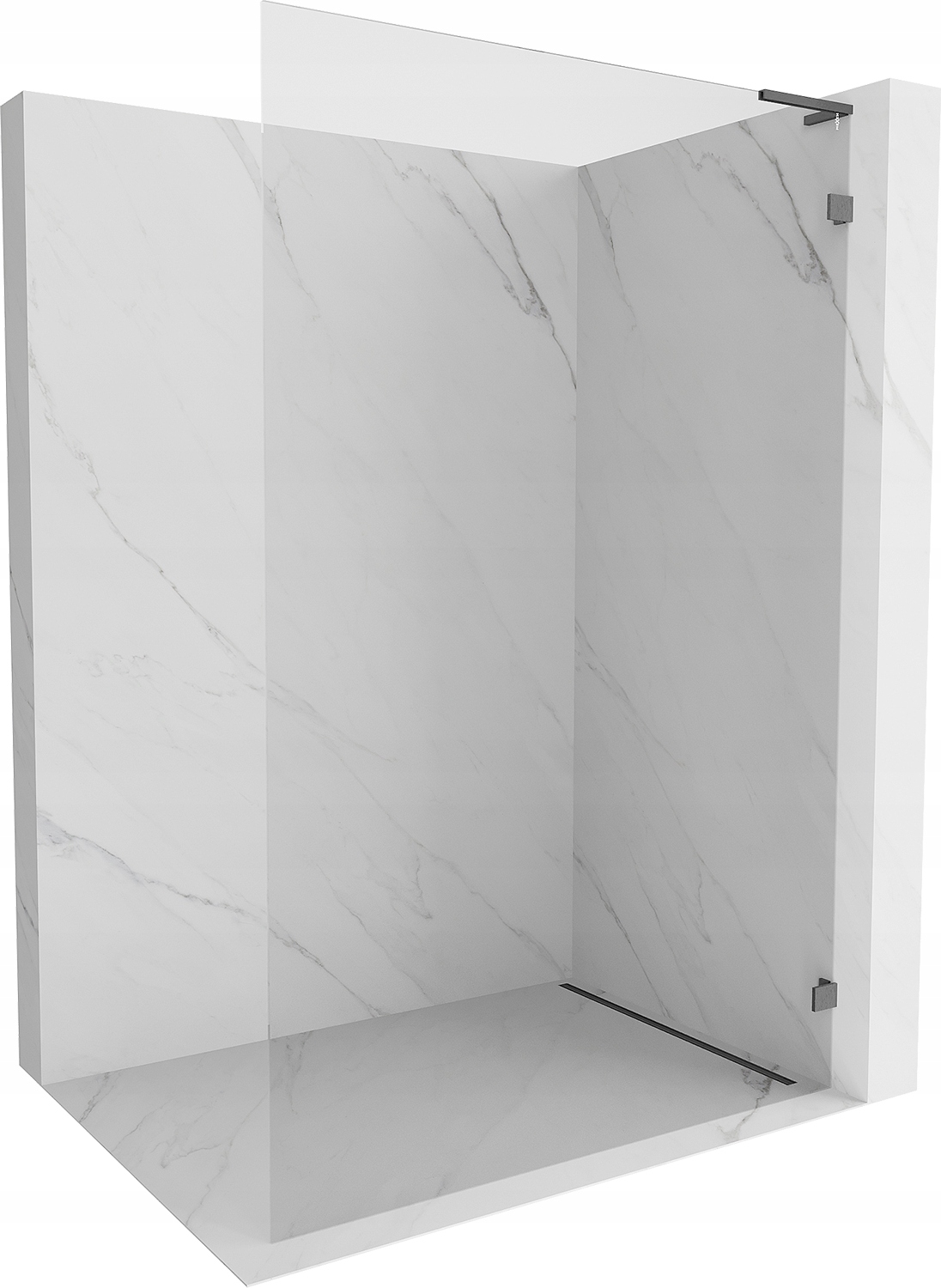 Mexen Lunar L Ścianka Prysznicowa Prawa 120X200 Transparent Gun Gray