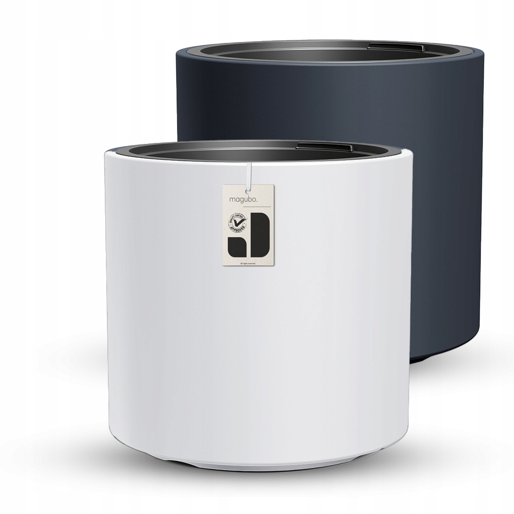 Nowoczesna doniczka z wkładem – nowoczesny design biała