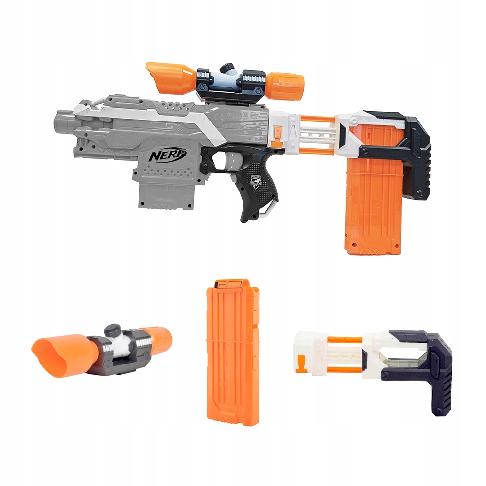 DODATKI DO NERF KOLBA, CELOWNIK, MAGAZYNEK