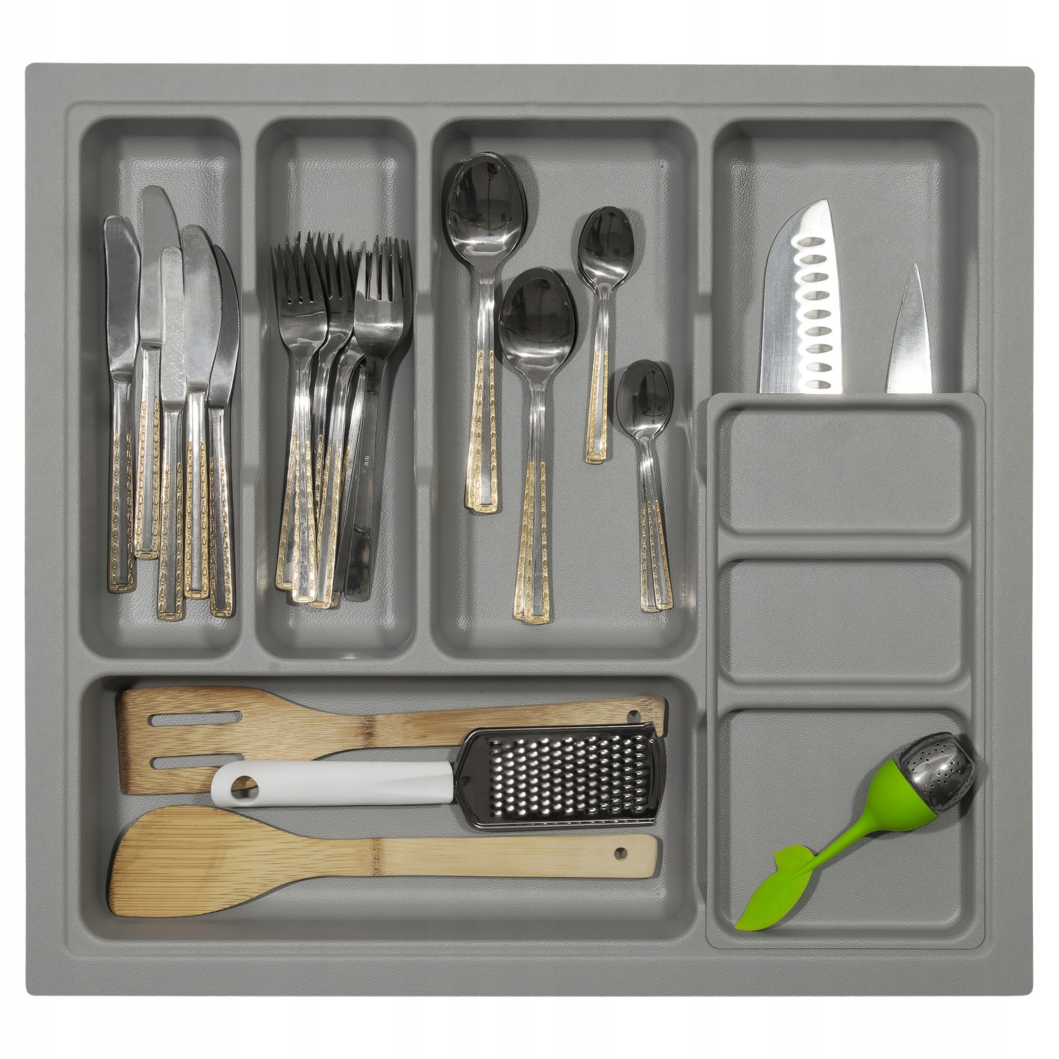 Organizer na artykuły biurowe wkład z tacką do szuflady 60 UNIVERSAL szary Rodzaj organizer do szuflady