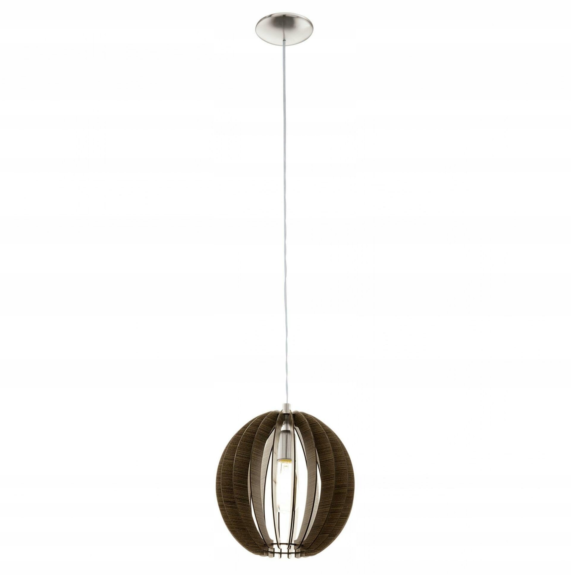 Závěsné svítidlo Eglo Cossano E27 30 cm dřevo/nikl