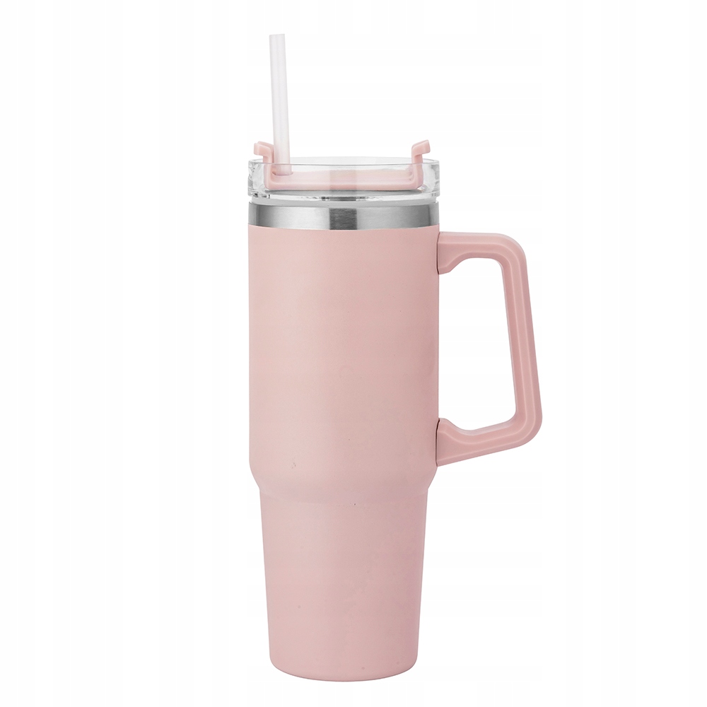 kubek termiczny do samochodu z uchwytem 880ml różowy Altom Design