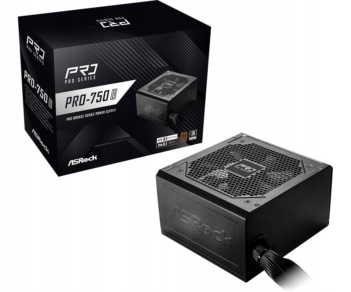 Zdroj Asrock Atx Pc 100 240 V 750 W PRO-750B