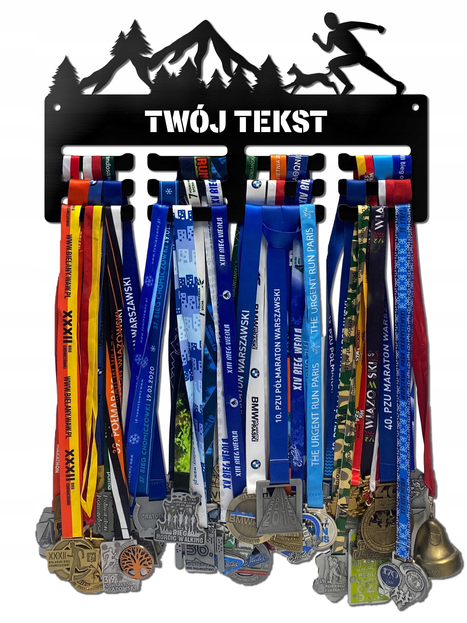 Wieszak na medale Góry Run twoje imię dowolny tekst 375.3