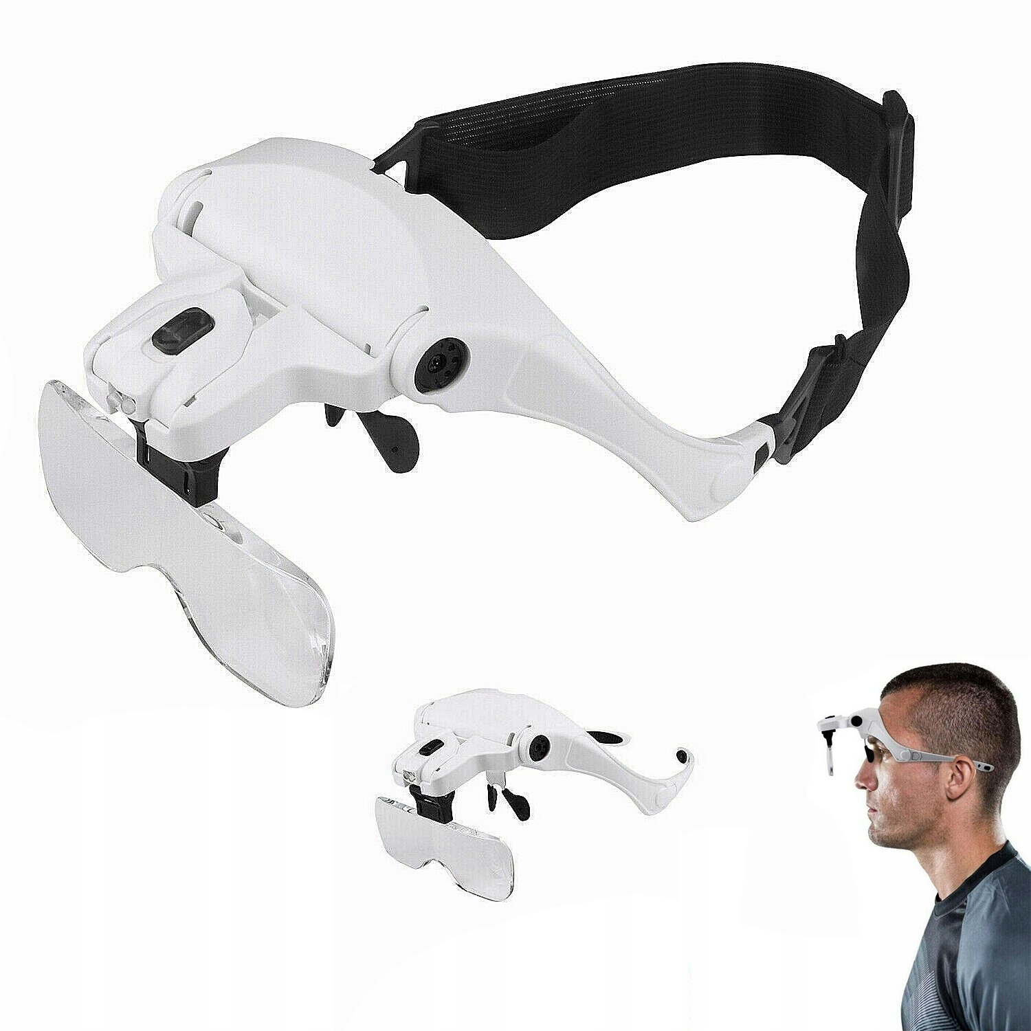 Okulary powiększające Reball 9892B2 3,5x białe z podświetleniem LED