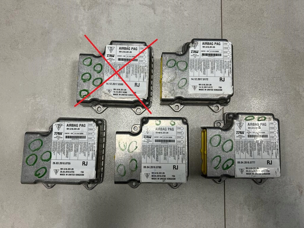 PORSCHE AIRBAG MODUŁ STEROWNIK SENSOR 99161820109