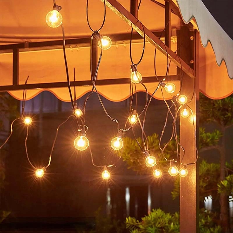 GIRLANDA DUŻE LAMPKI OGRODOWE ZEWNĘTRZNE 25 PATIO BALKON TARAS 15M Kolor żółty