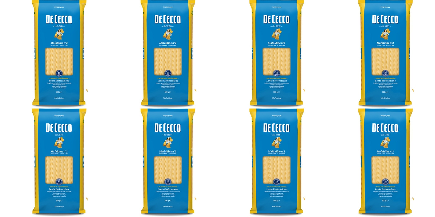 8x 500g De Cecco Makaron mafaldine Karton