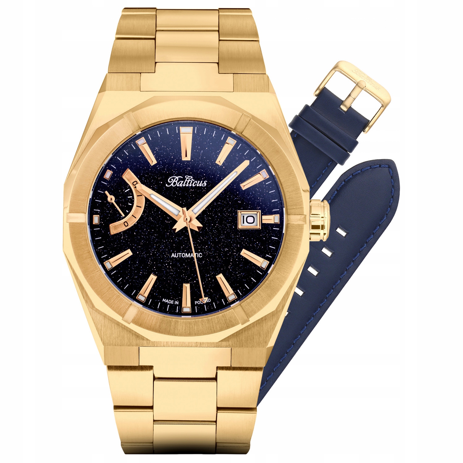 Pánské zlaté Pánské Hodinky Balticus Balsdgpra