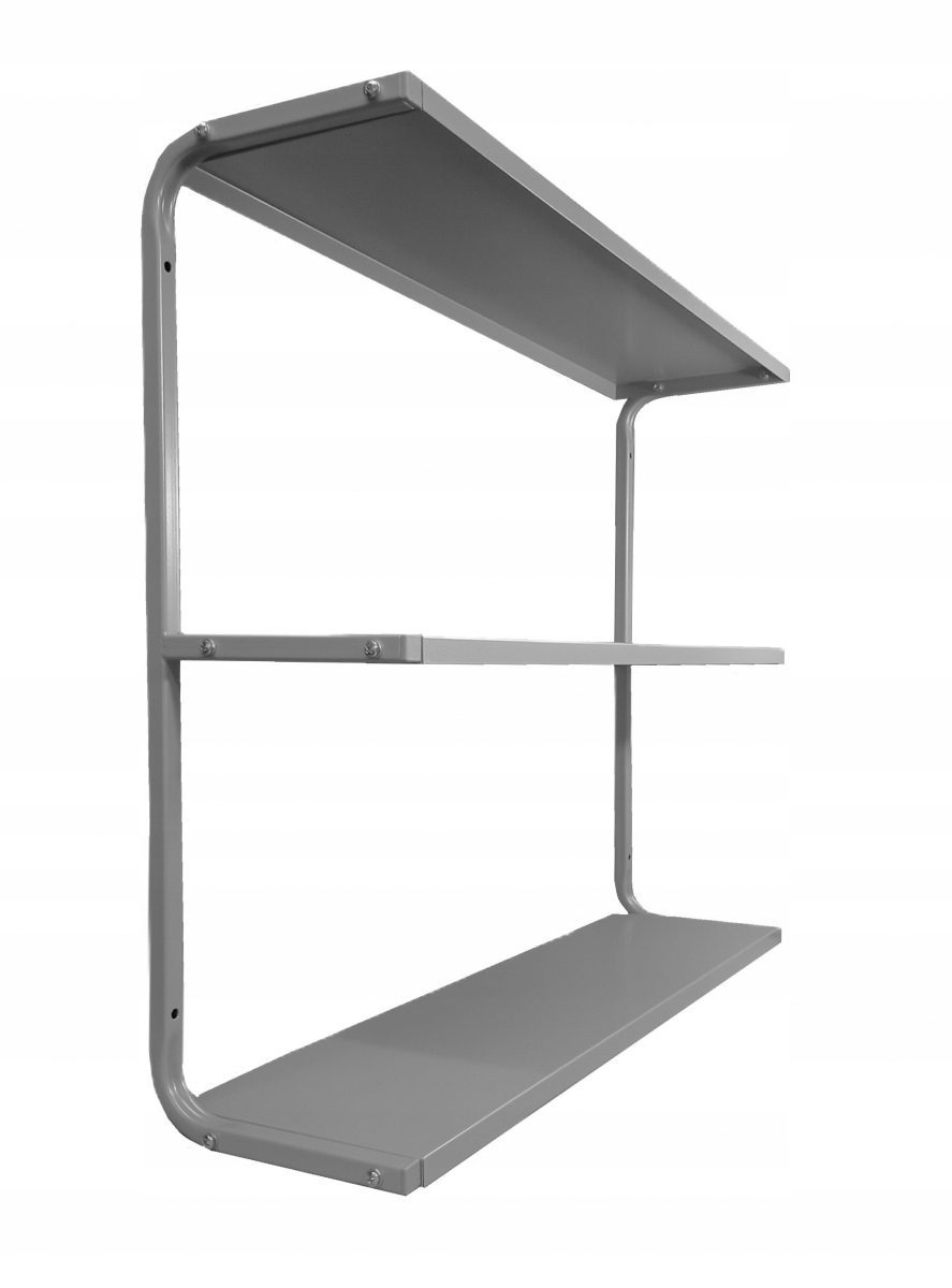 Kovová nástěnná police délka 95 cm PG3S trojitá dílna loftová garáž