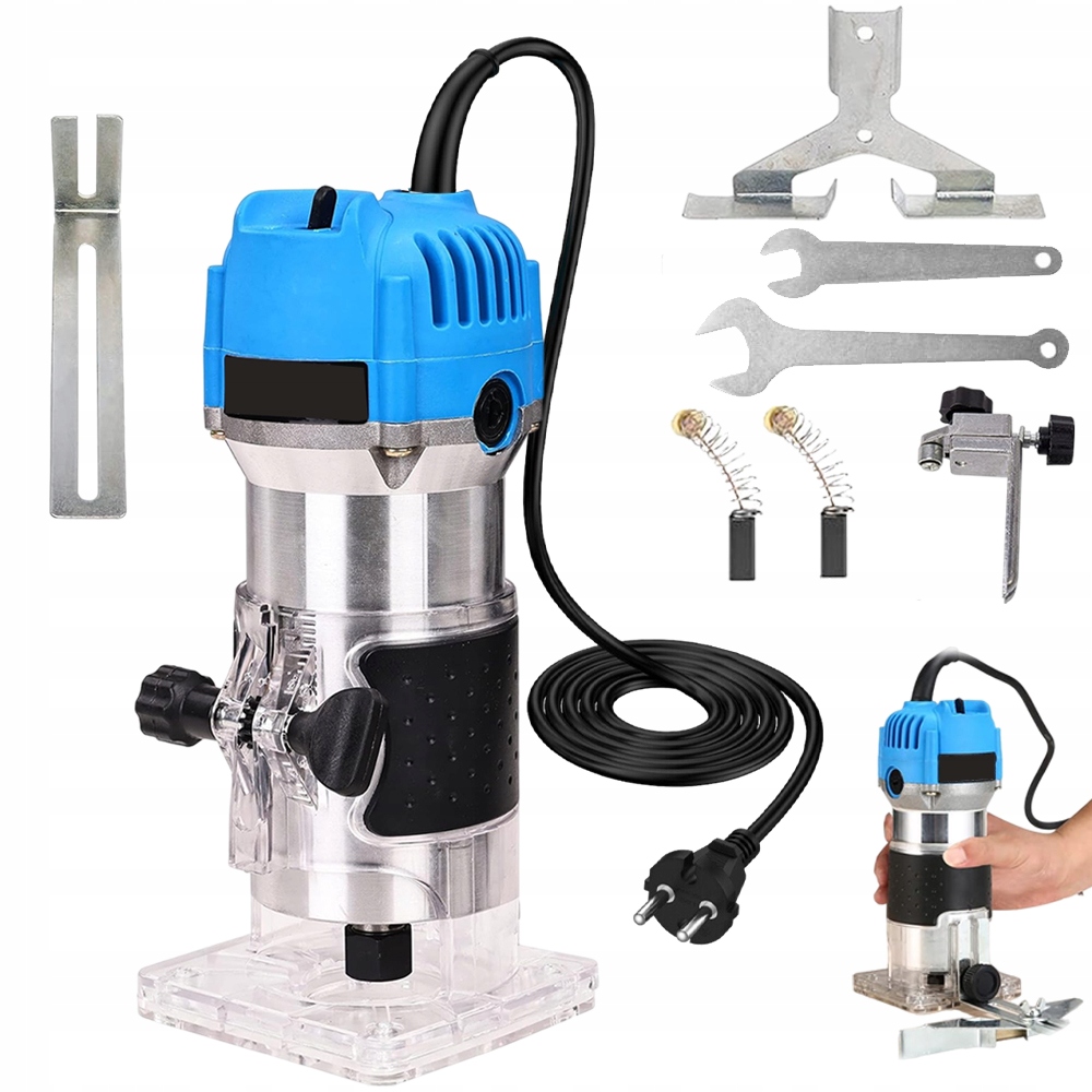 FREZARKA KRAWĘDZIOWA ELEKTRYCZNA DO DREWNA 800W + OSPRZĘT