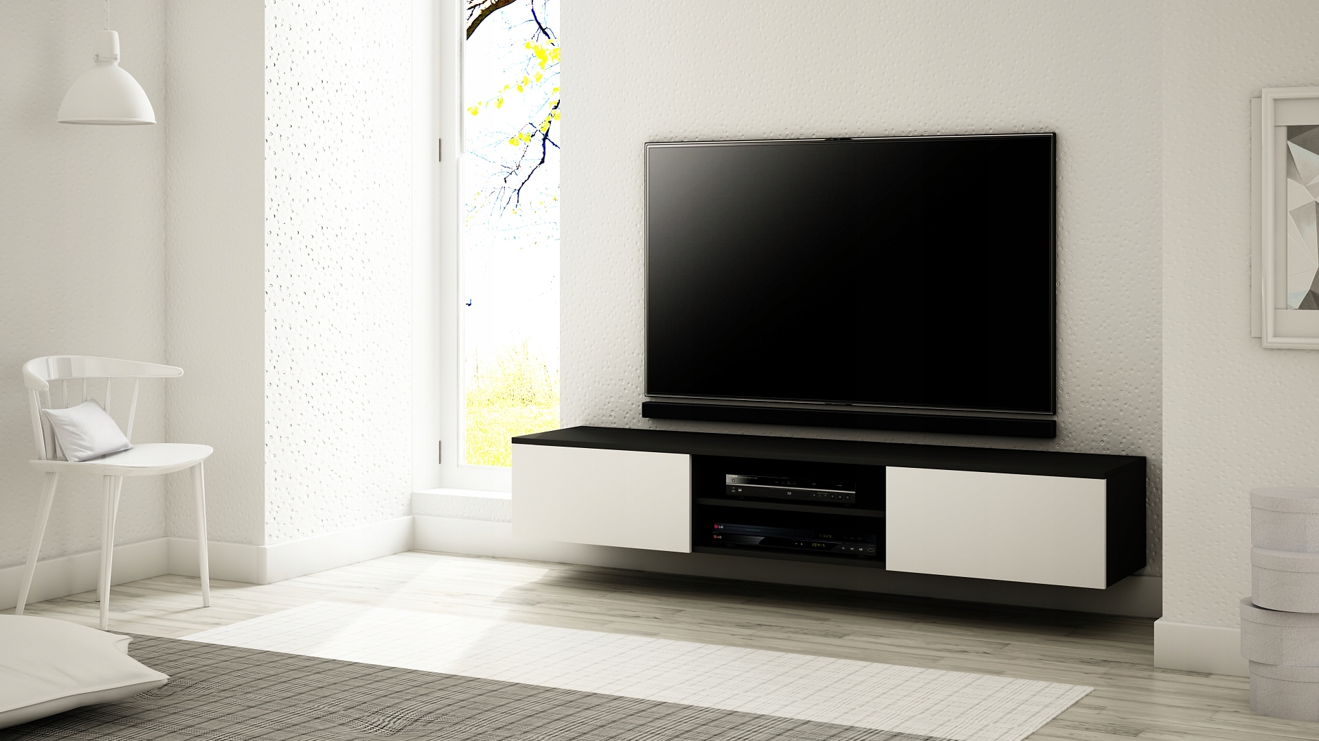 WISZĄCA SZAFKA RTV 180 MAT, RÓŻNE KOLORY Liczba drzwi 2