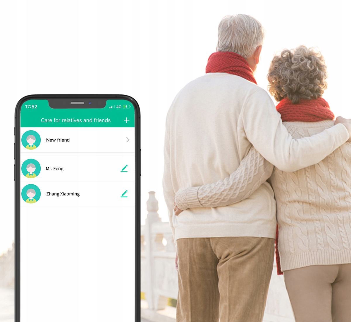 ZEGAREK SMARTWATCH DLA SENIORA EKG PULS CIŚNIENIE Komunikacja Bluetooth