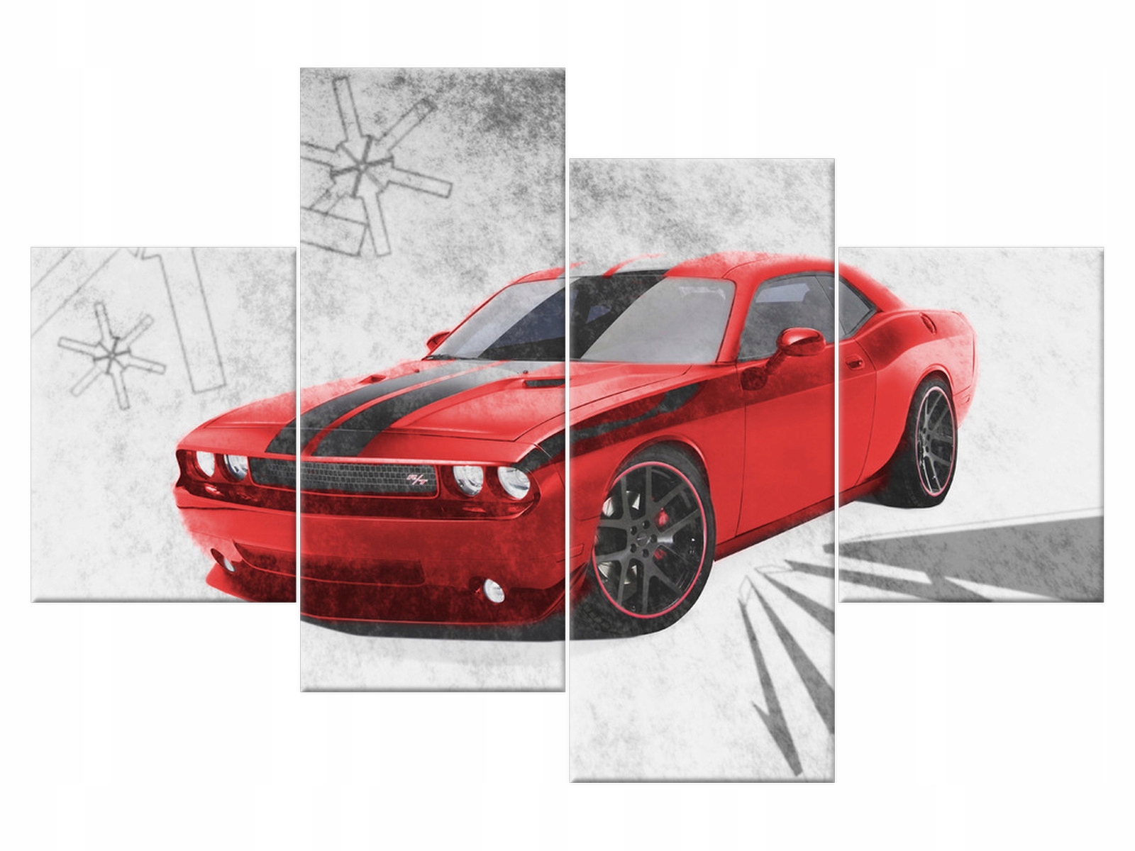 

Obraz Dodge Challenger Blacktop 120x80 Samochód