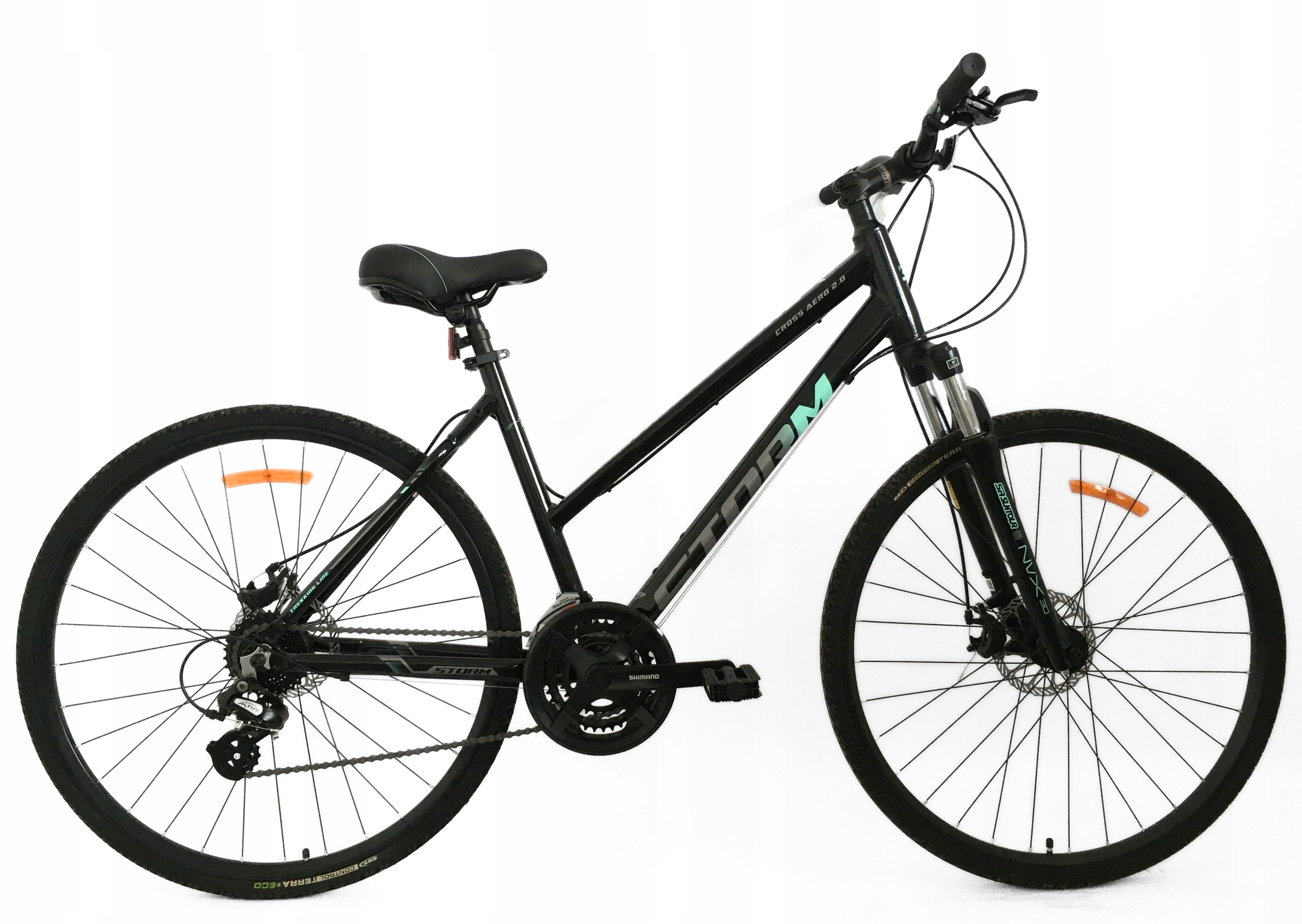 Rower Storm Cross Aero 2.0 Lady czarny/mięta 19