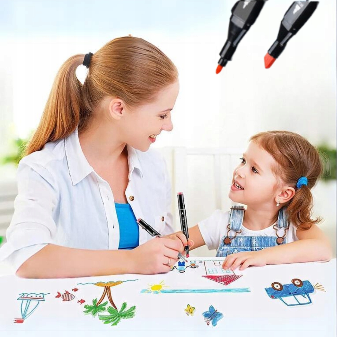 PISAKI ALKOHOLOWE 120 SZT DWUSTRONNE MARKERY FLAMASTRY + TORBA ETUI Rodzaj mazaki