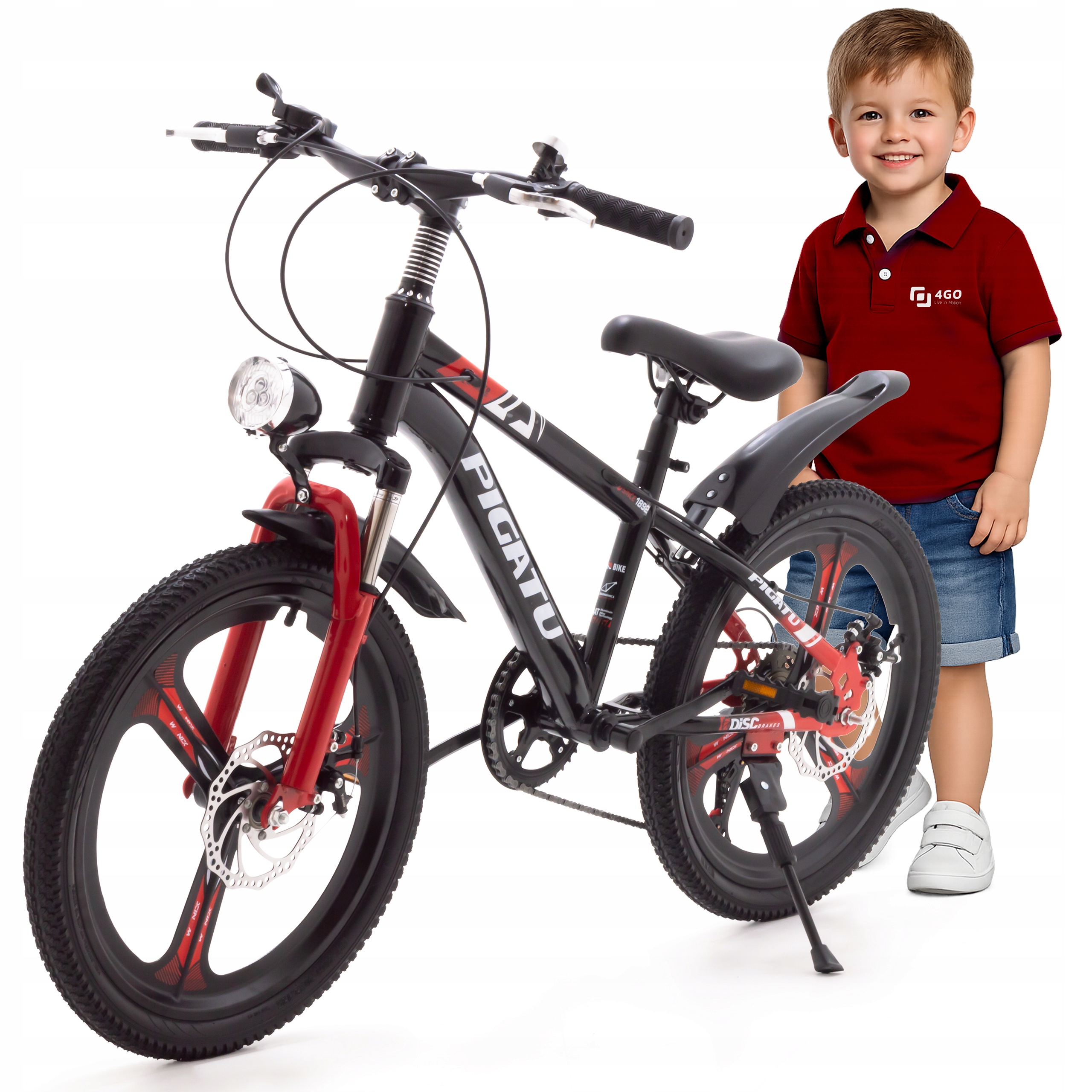 Rower 18 Cali Dla Dzieci Rowerek Dziecięcy Hamulce Tarczowe Czarny