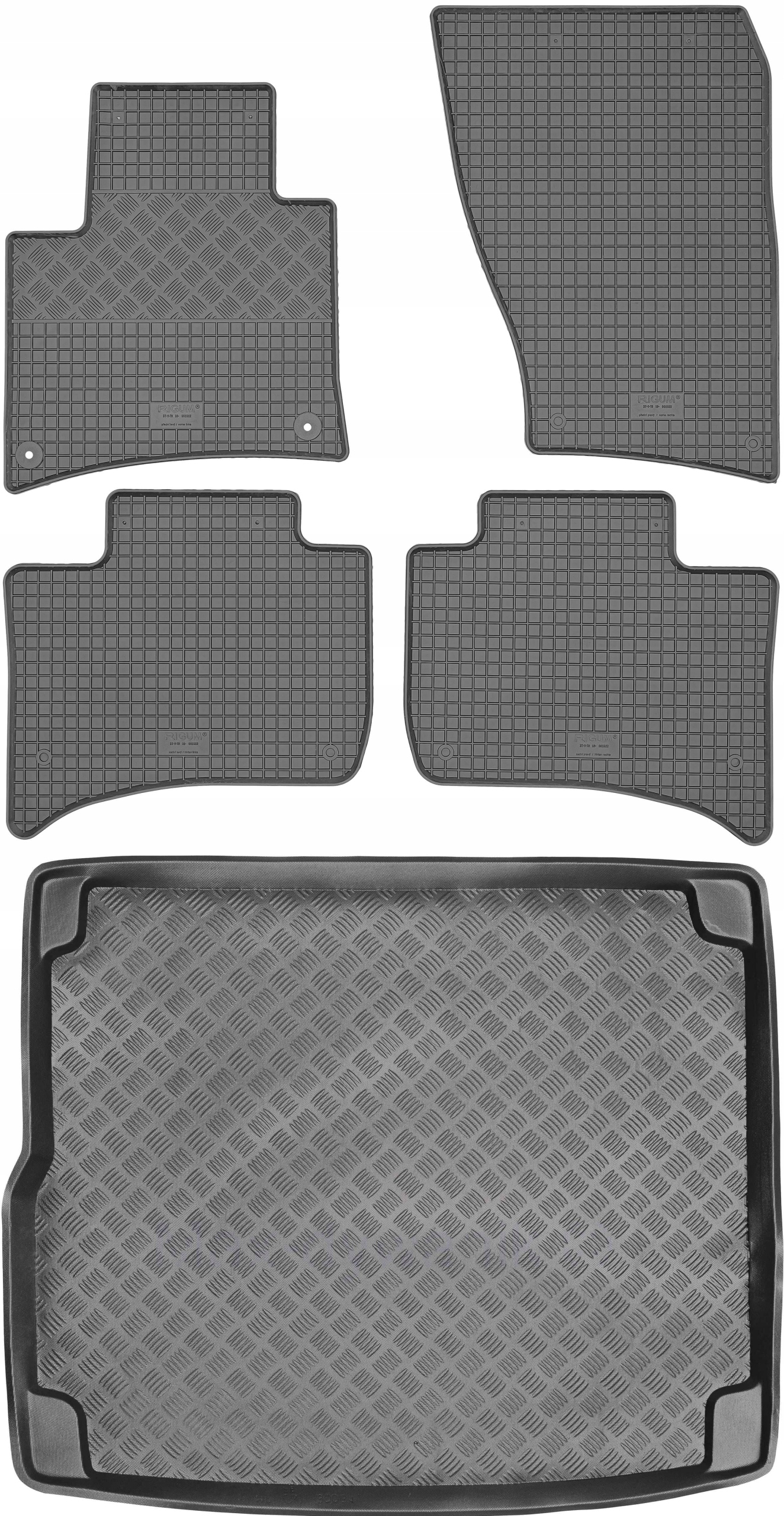 Porsche Cayenne II Suv 2010-2018 Set Gumové rohože rohož