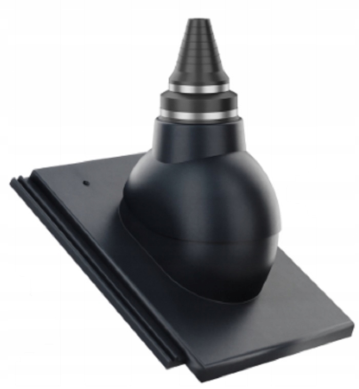 Anténní Průchod Střešní Taška Braas Teviva Šedá