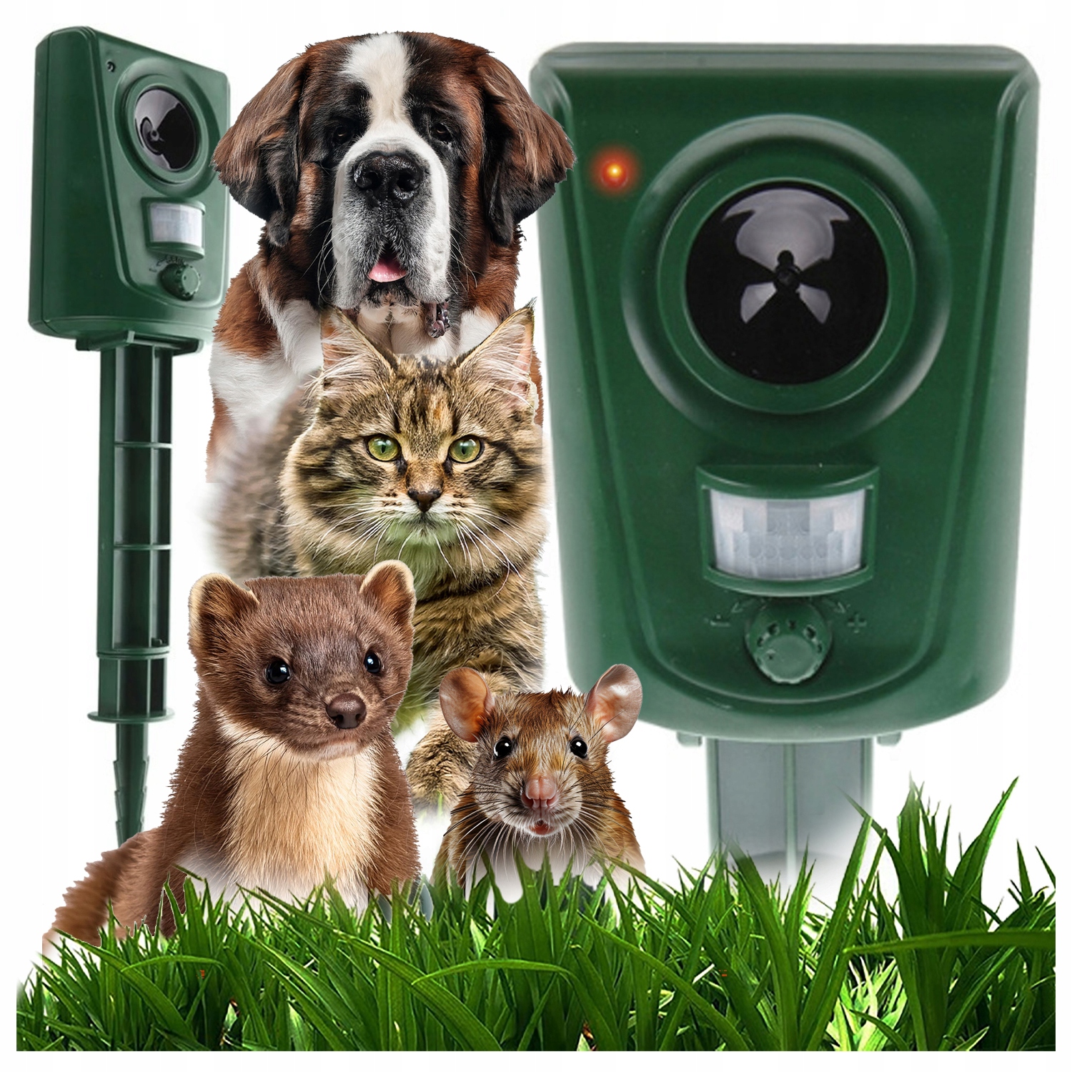 Ultragarsinis kačių, šunų, paukščių, šernų ir stirnų atbaidytuvas, su judesio davikliu nuotrauka 13