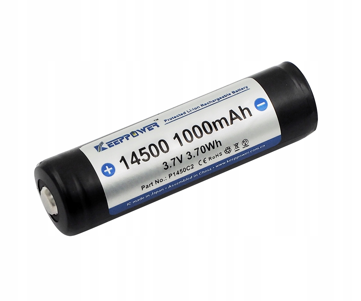

Kp ICR14500-100PCM 1000mAh Aa Li-ION 3,7V