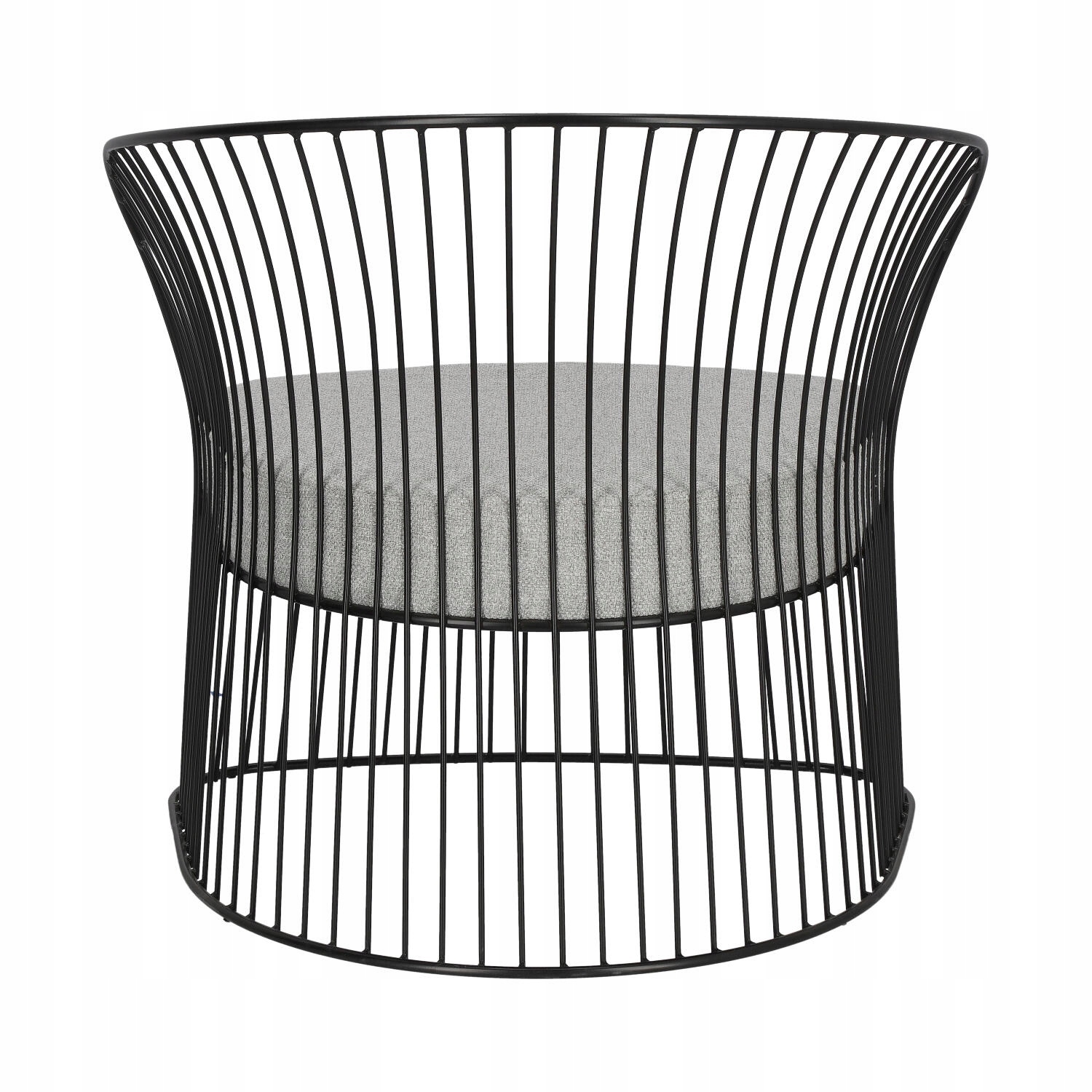 Fotel Ombra czarny szara poduszka Wysokość mebla 110 cm