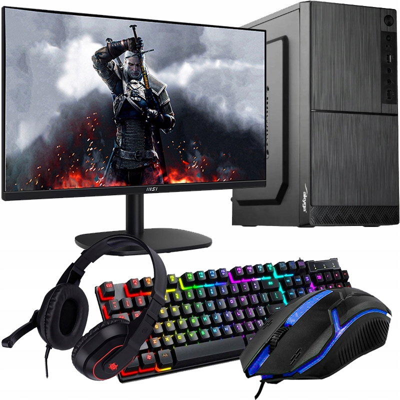 Sada Počítač Pro Hry Ryzen 5 5600G 32GB Ram Monitor Windows 11