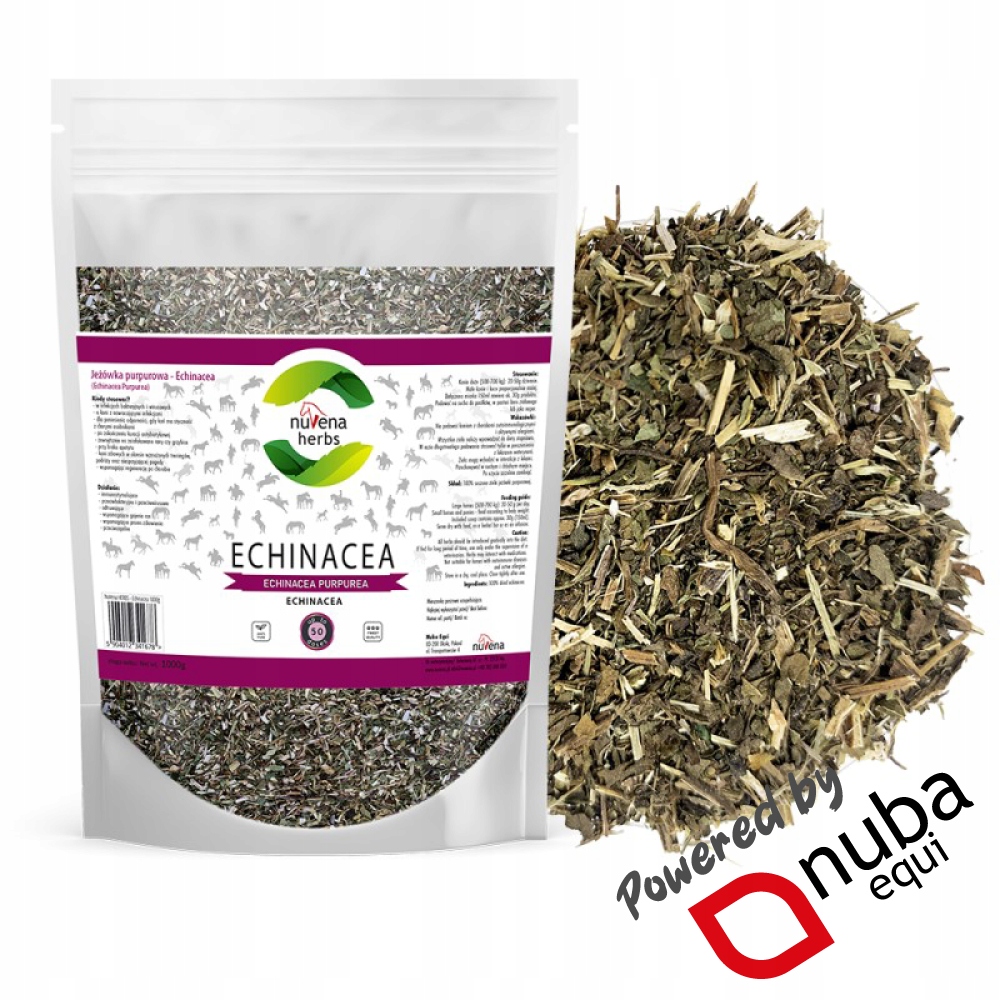 NuVena Herbs Echinacea Jeżówka purpurowa 1000g (1kg) (Nuba Equi)