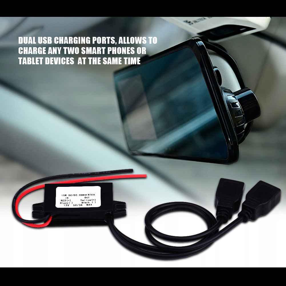 'POWER SUPPLY CONVERTER VOLTAGE REDUCER 12V/5V Marka bez marki