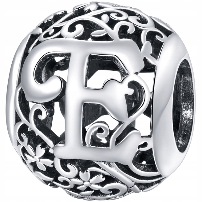 

Charms literka E do Pandora srebro 925 koralik