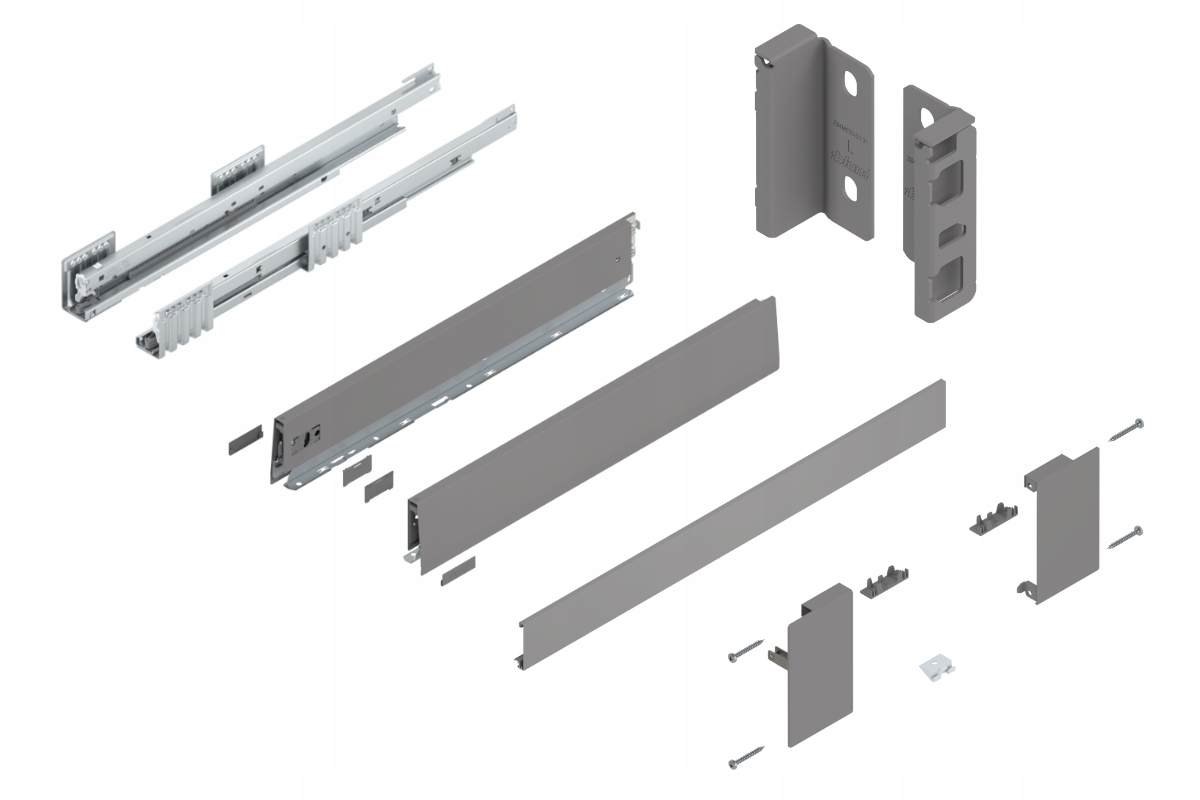 Blum Šuplík 600 Nízká zásuvka M Vnitřní šedá