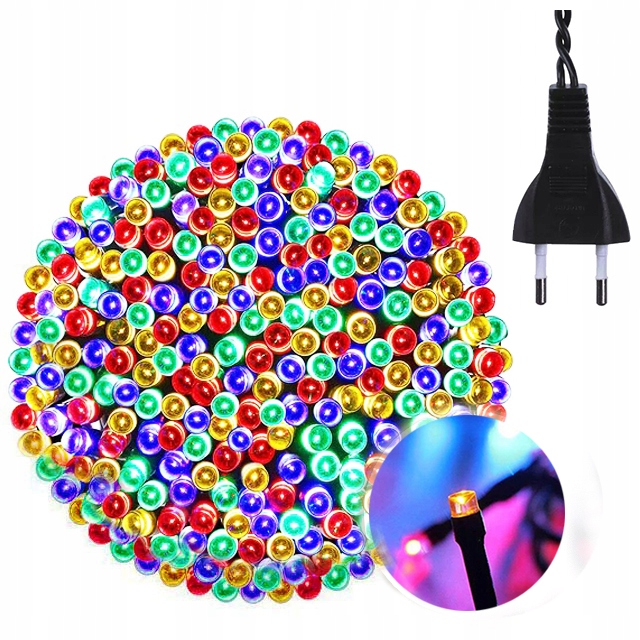 

Lampki świąteczne choinkowe multikolor 2,5m 50 Led