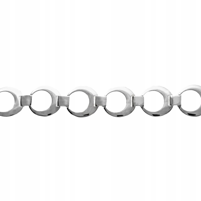 Stříbrný Náramek Hladké Kruhy Pr 925 Elegantní