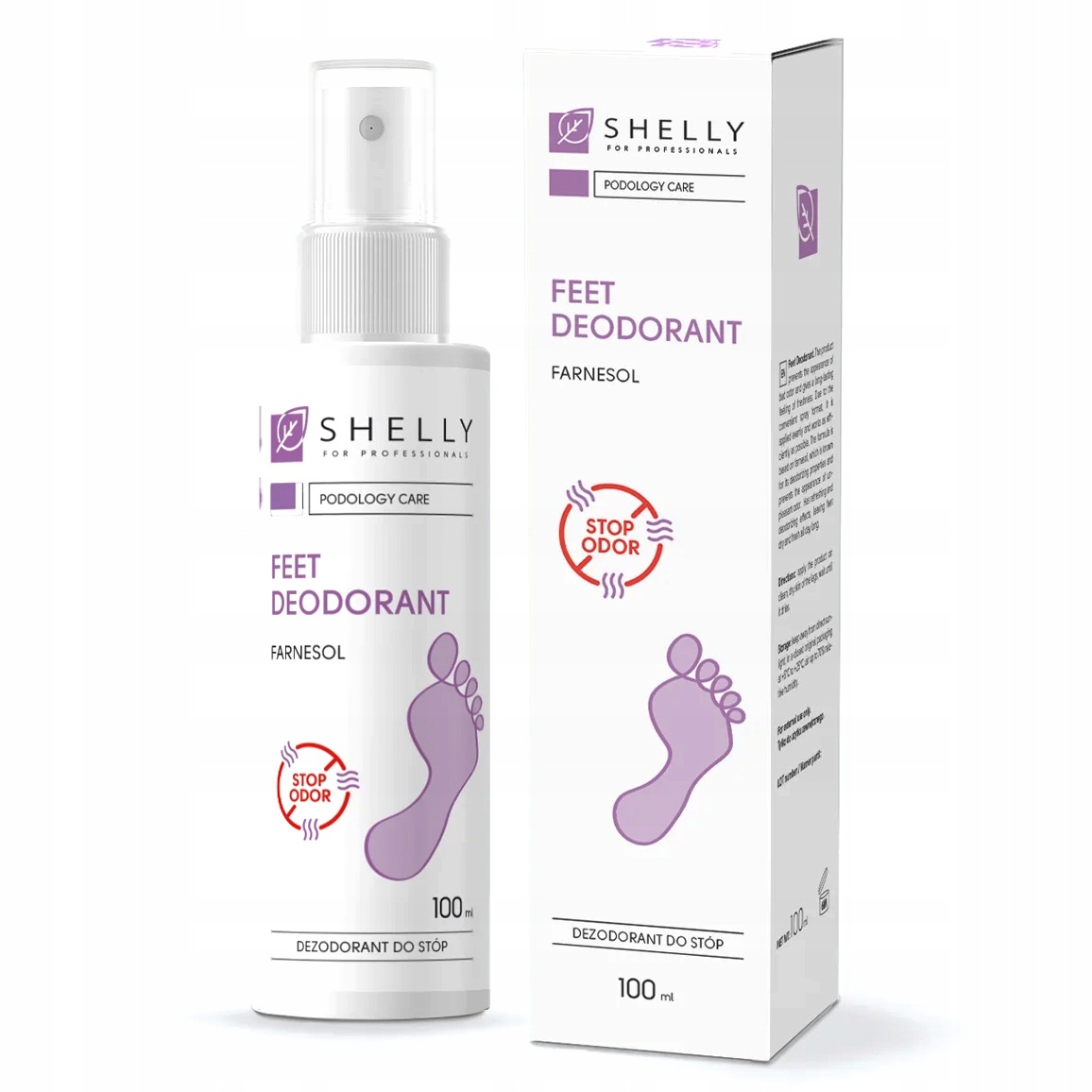 Shelly Deodorant sprej Na Nohy Dlouho působící s farnezolem 100 ml