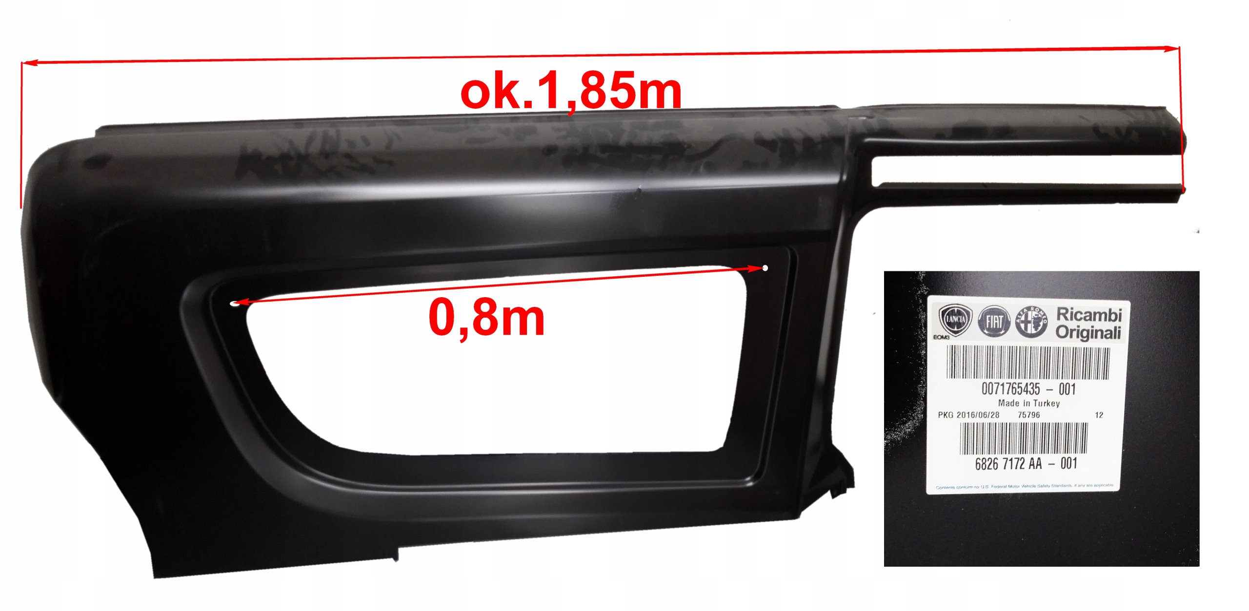 Poszycie PRAWE nadwozia DOBLO 09 ORYG 71765435