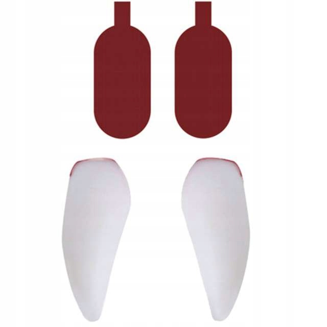 zestaw ZĘBY i KREW kły WAMPIR dracula HALLOWEEN