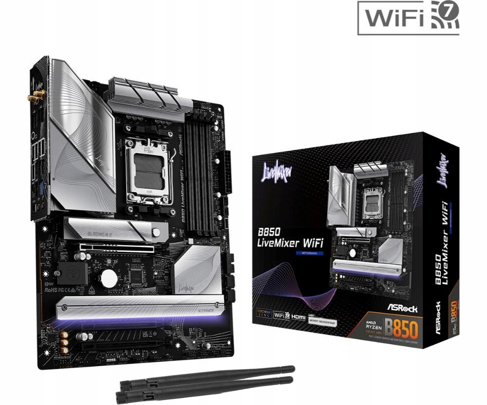 ASRock Mb Sc AM5 B850 LiveMixer WiFi, Amd B850, 4xDDR5, 1xDP, 1xHDMI,…