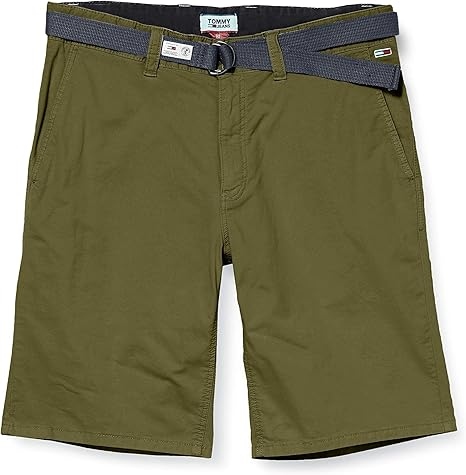 Tommy Jeans Klasické Kraťasy Chinos S Páskem Khaki 28 6FA