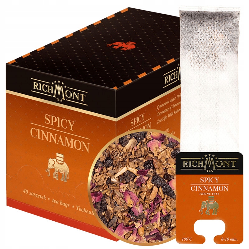 Herbata Owocowo-Ziołowa Richmont Spicy Cinnamon 40 Saszetek x 6g rooibos