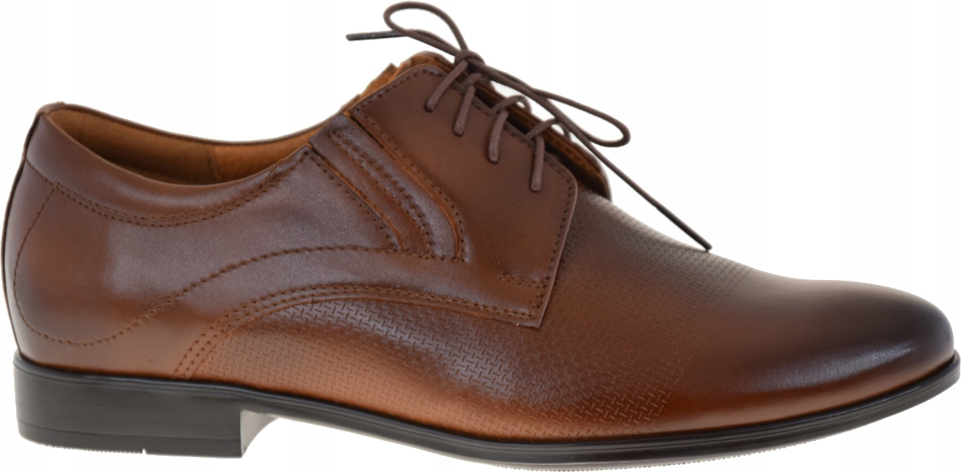 Elegantní pánské kožené polobotky hnědé pohodlné k obleku Agda 1012/1 37