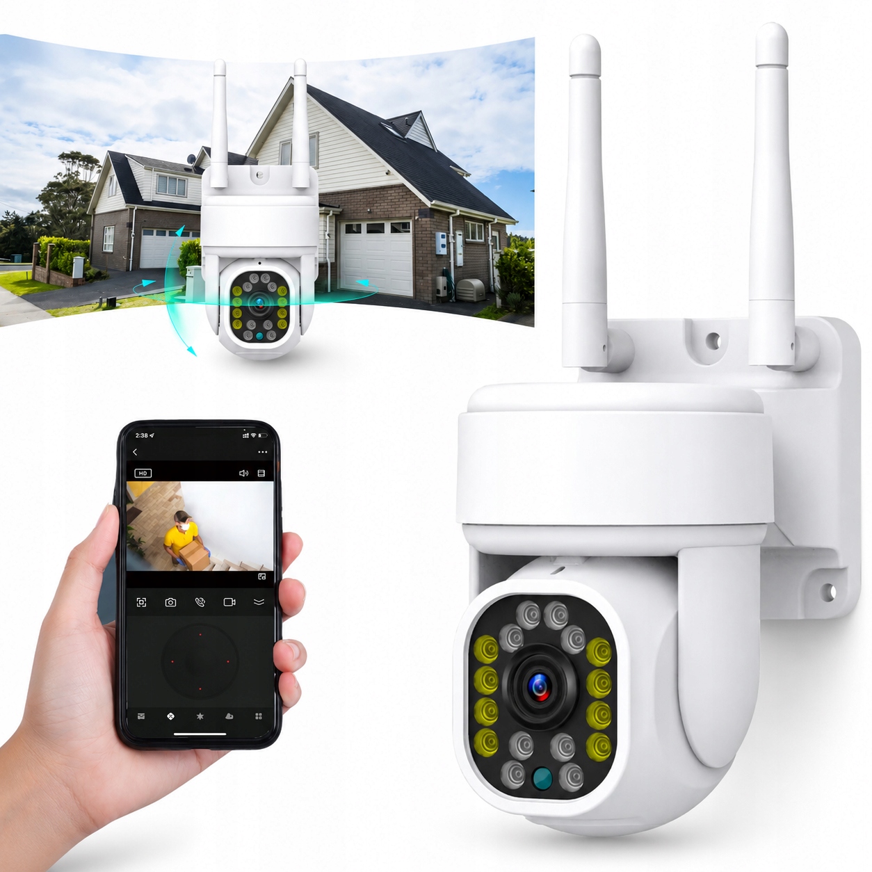 Bezdrátová otočná Ip WiFi kamera Smart Home Hd Edup EH-1080P21