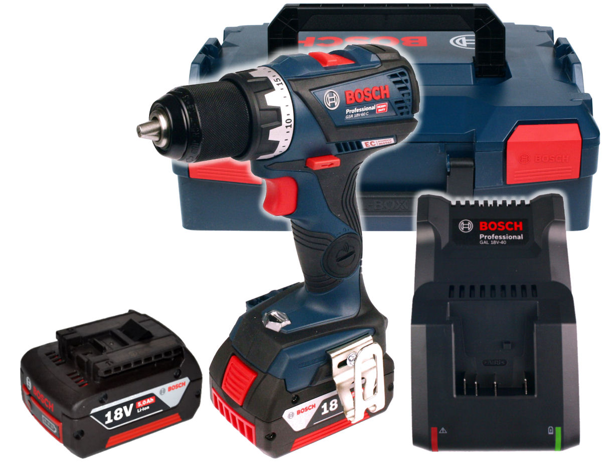 

Wkrętarka Gsr 18V-60 C Bosch 2x5,0Ah L-boxx