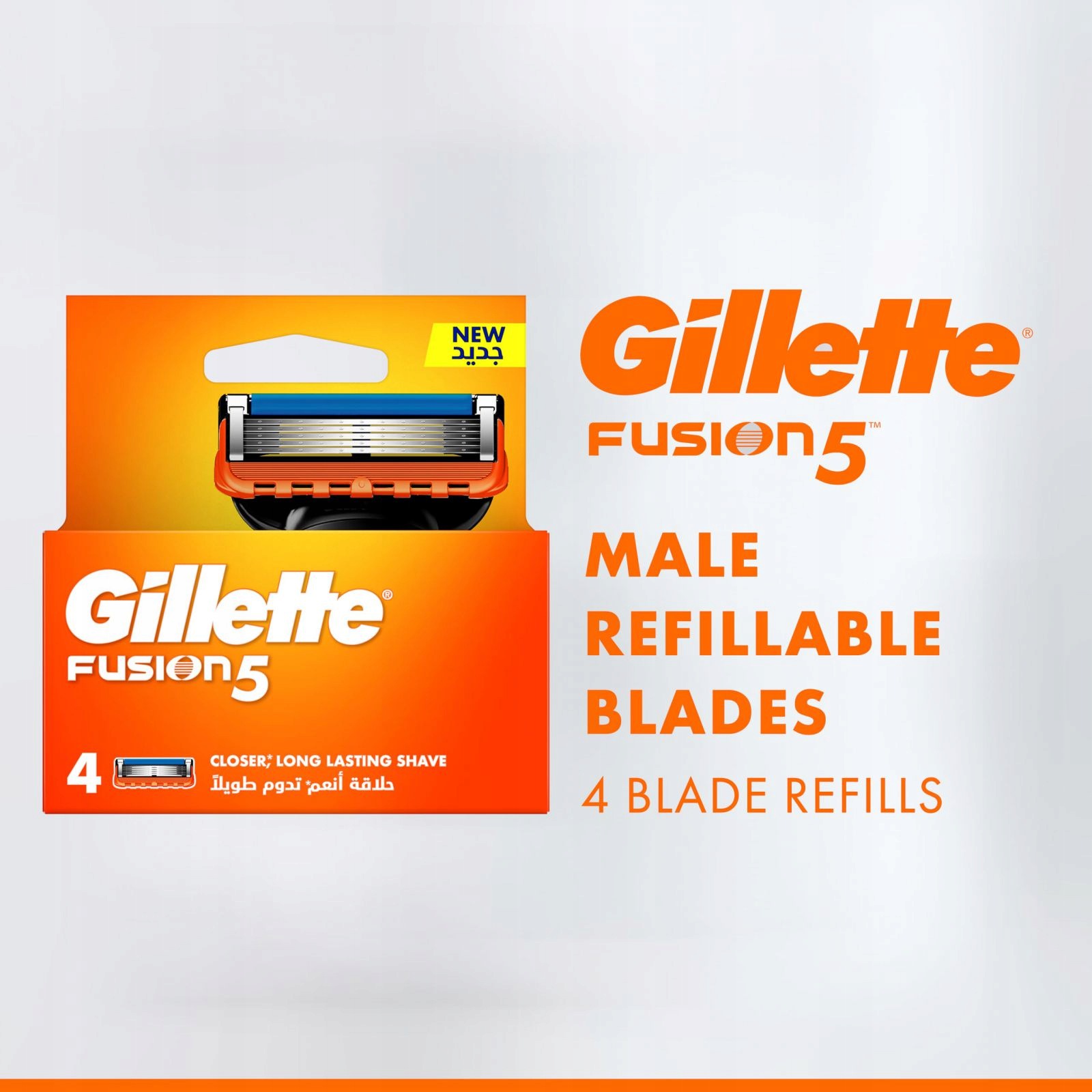 P+g Gillette Nůž FUSION5 A`4 -5 Čepelí