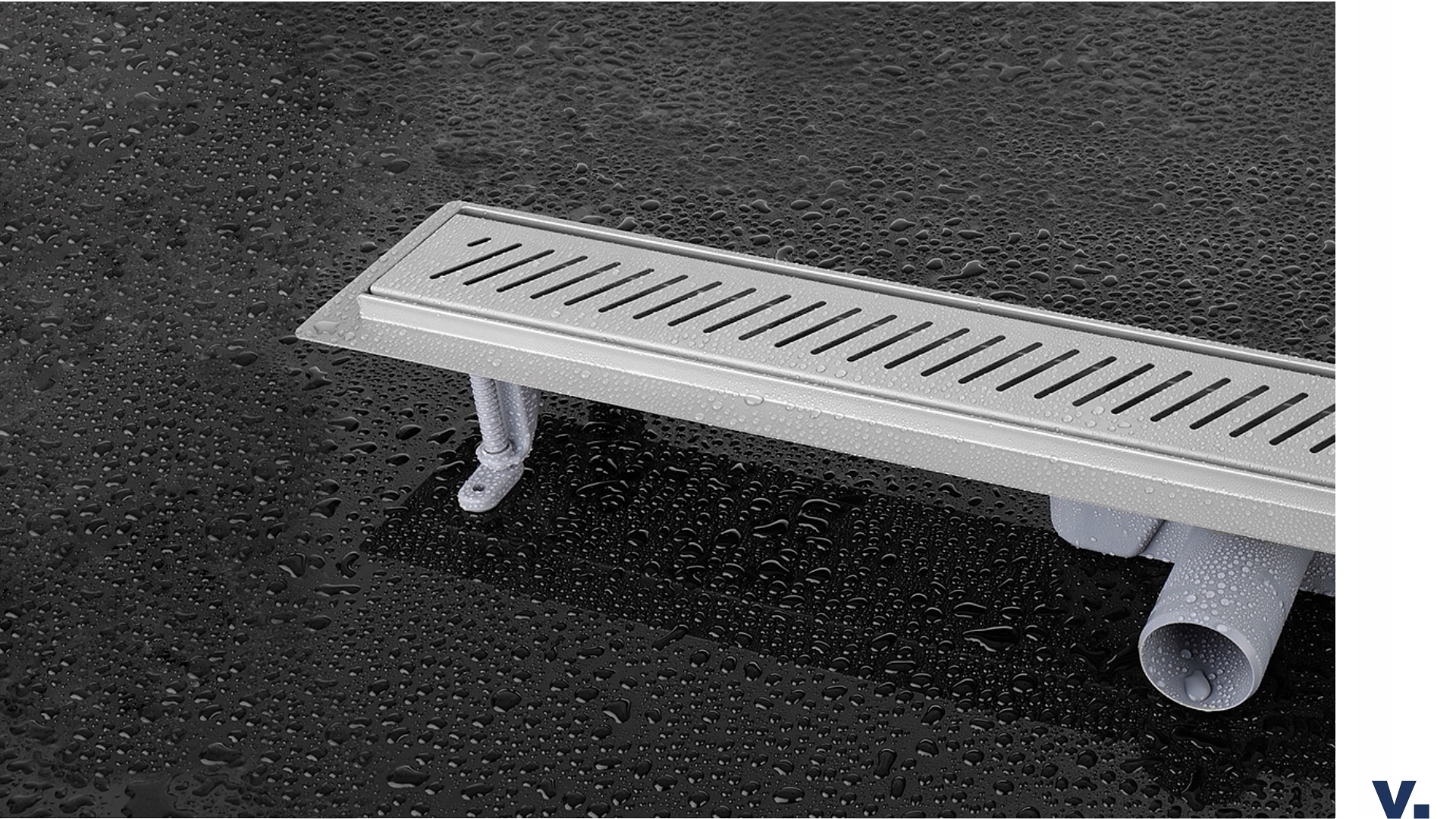 Odpływ liniowy VOGI RIGO ruszt PASKI - 80 cm Linia RIGO ruszt PASKI