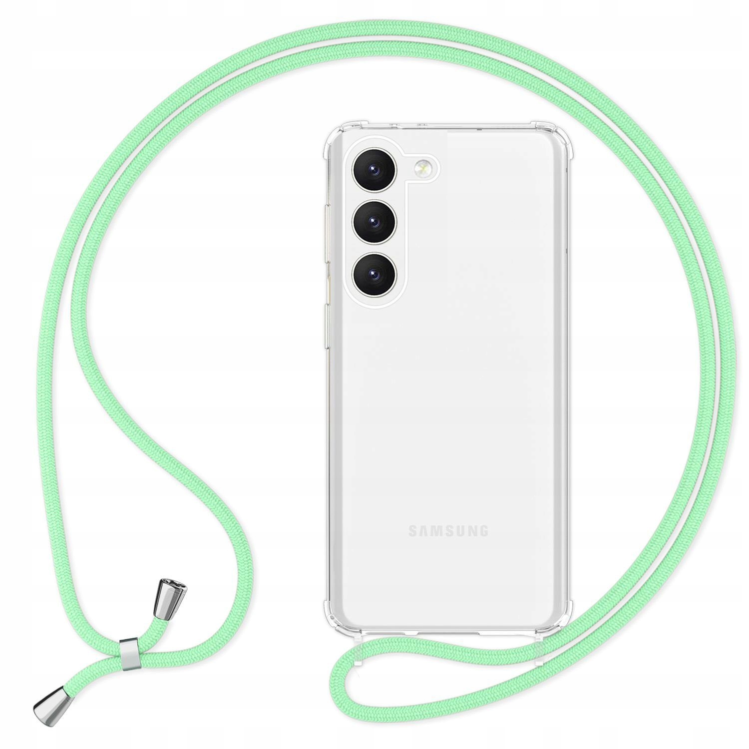 Nalia Etui Case Clear Do Samsung S23 Plus Miętowy Sznurek